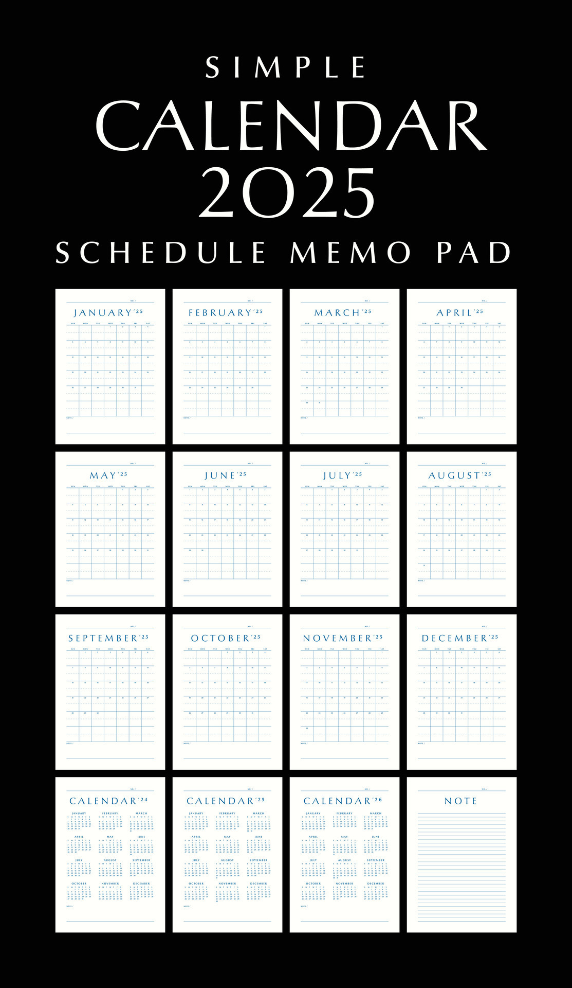 Simple Calendar 2025 Schedule Memo Pad Portrait Design 47400440 Vector Art At Vecteezy
