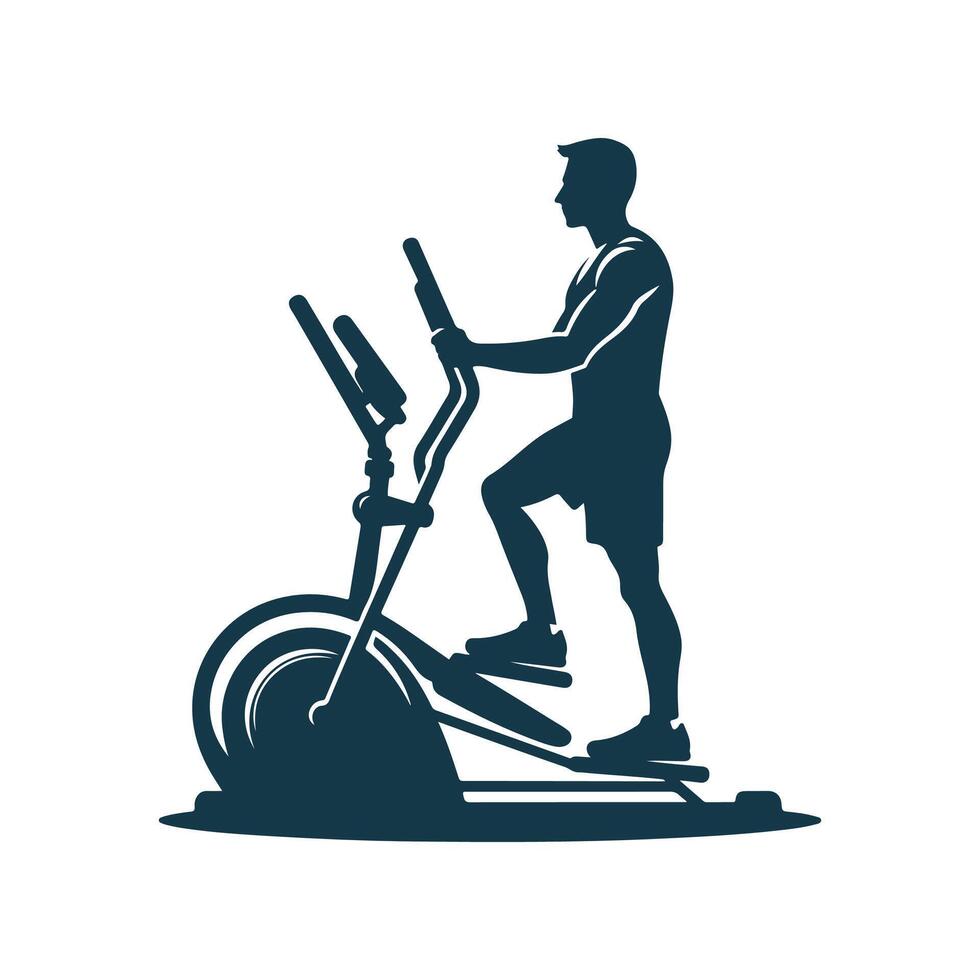 Gym and fitness silhouette design illustration template vector