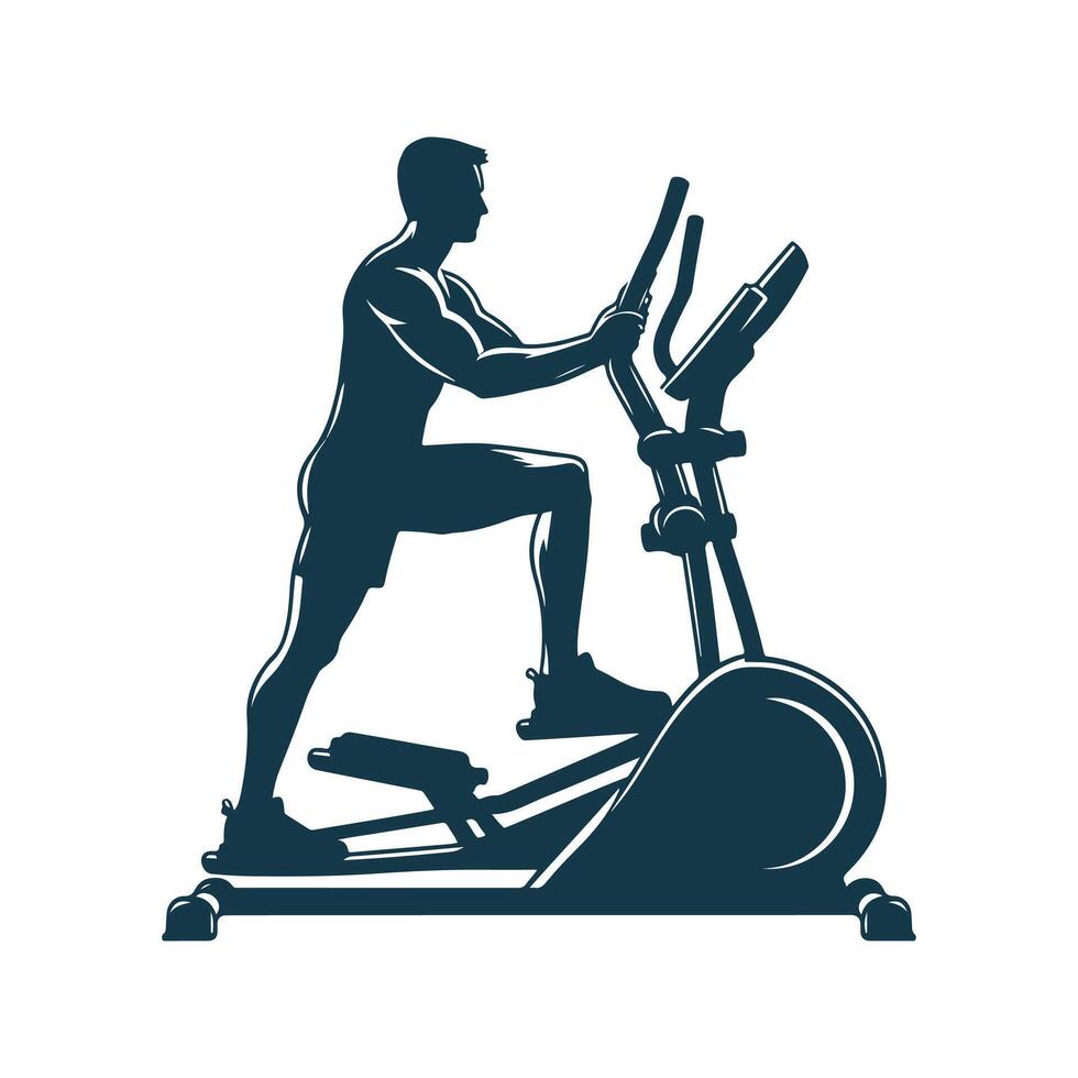 Gym and fitness silhouette design illustration template vector
