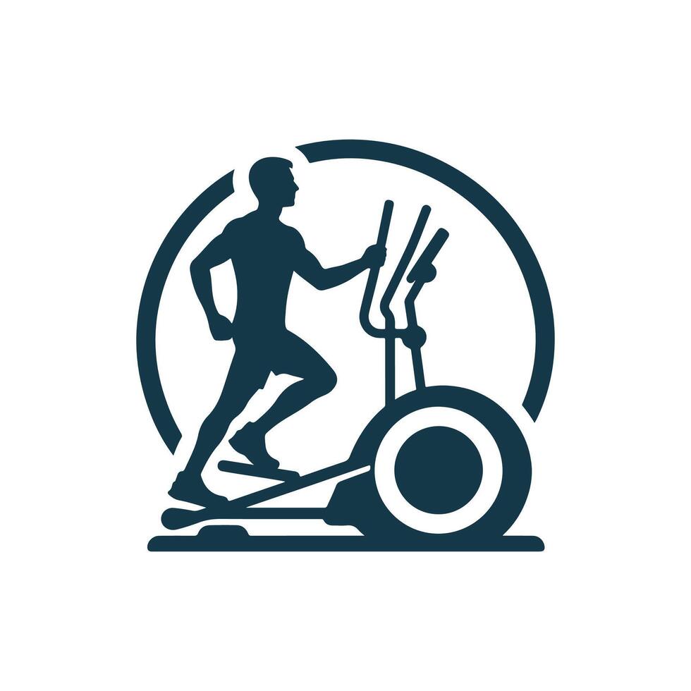 Gym and fitness silhouette design illustration template vector