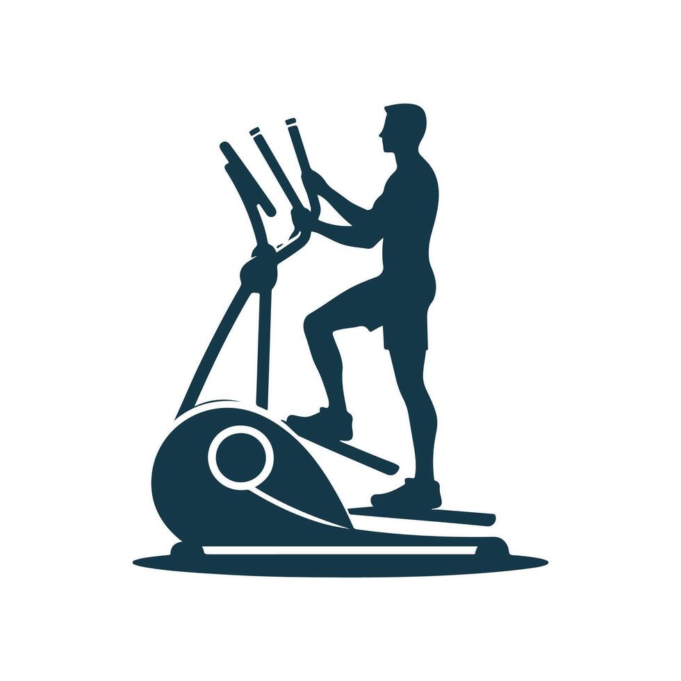 Gym and fitness silhouette design illustration template vector