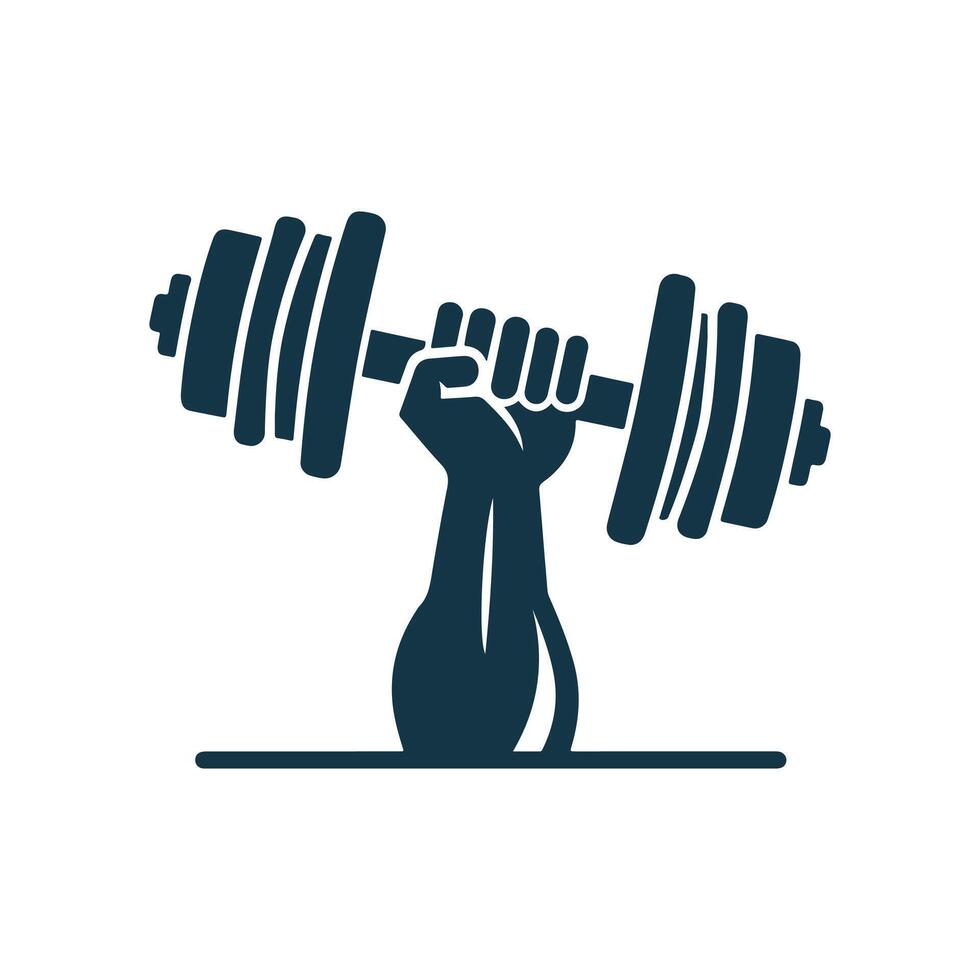 Gym and fitness silhouette design illustration template vector