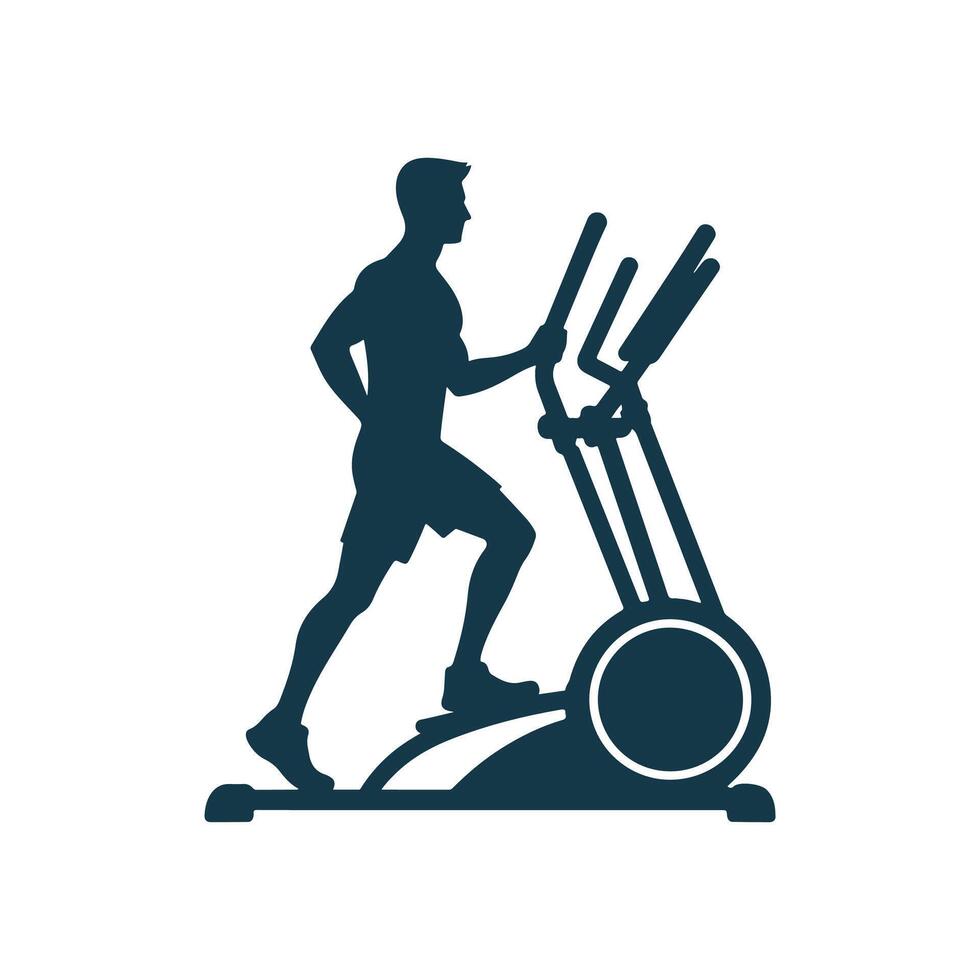 Gym and fitness silhouette design illustration template vector