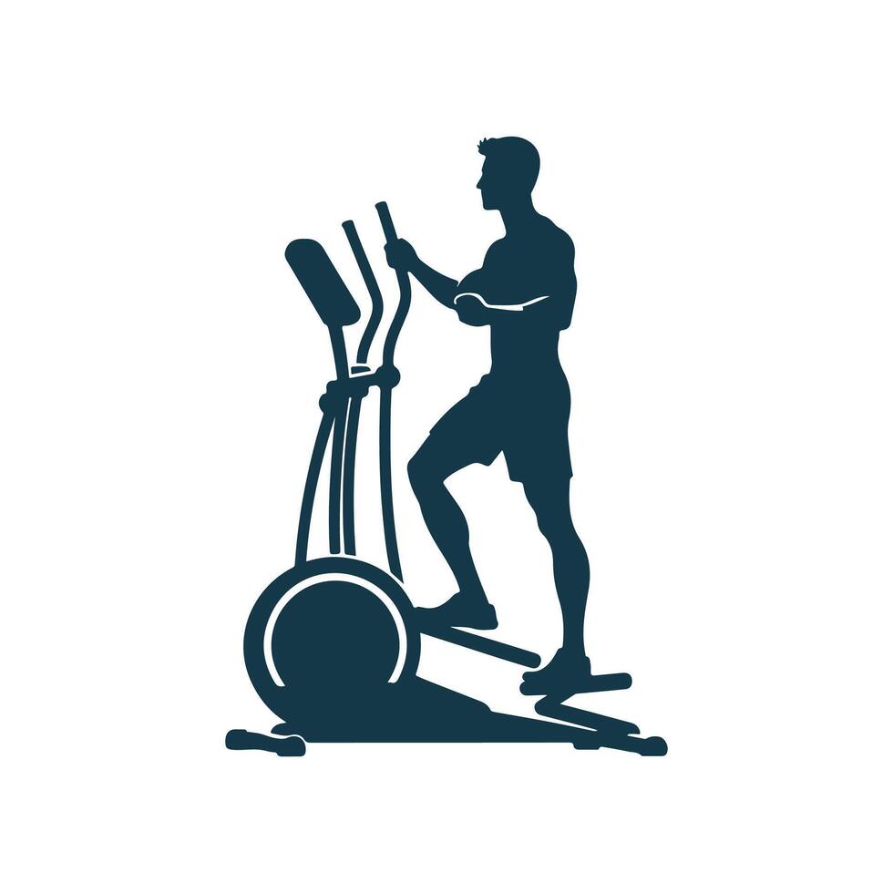 Gym and fitness silhouette design illustration template vector