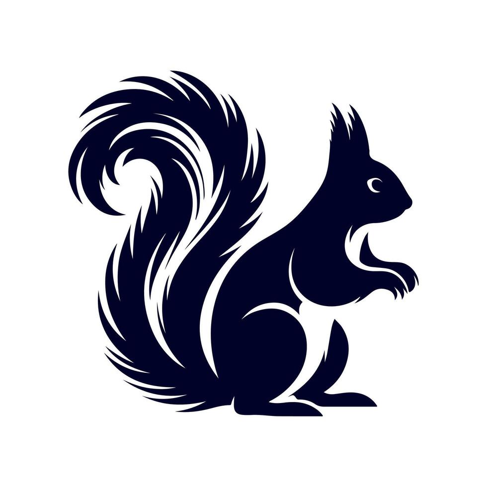 squirrel silhouette icon design illustration template vector