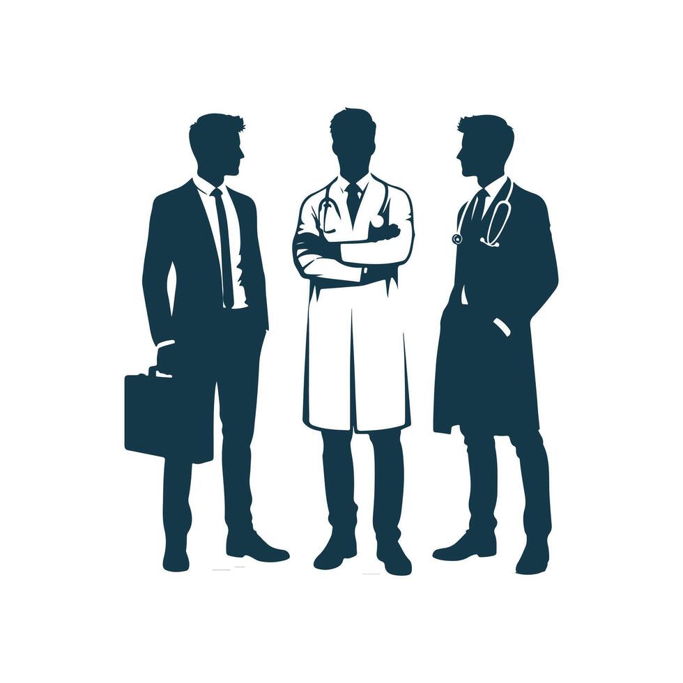 Doctor silhouette Clip art isolated illustration vector