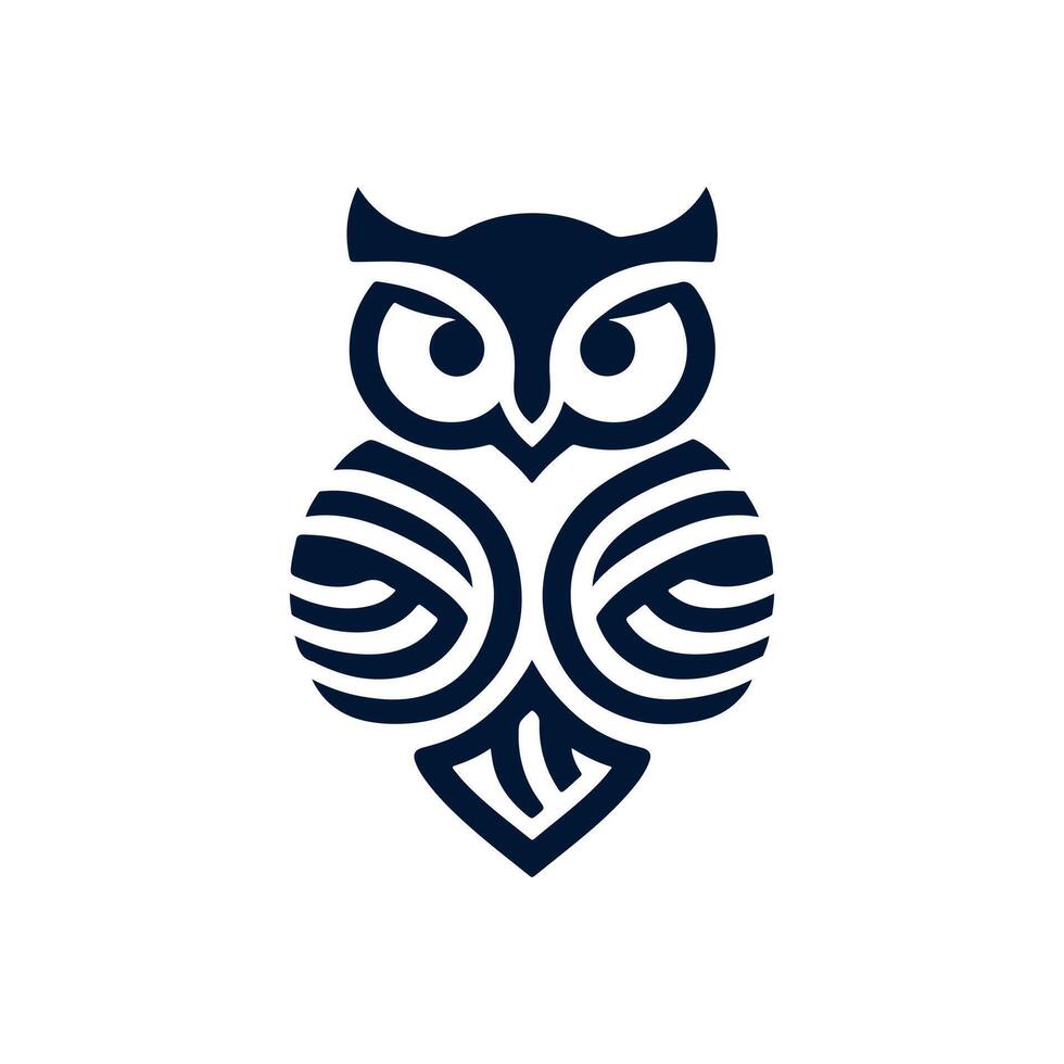 an owl sitting on a branch with a branch in the background vector