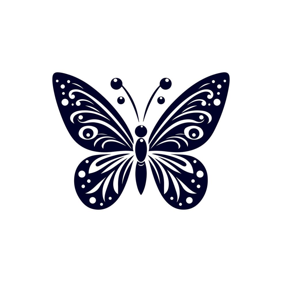 butterfly tattoo design illustration vector