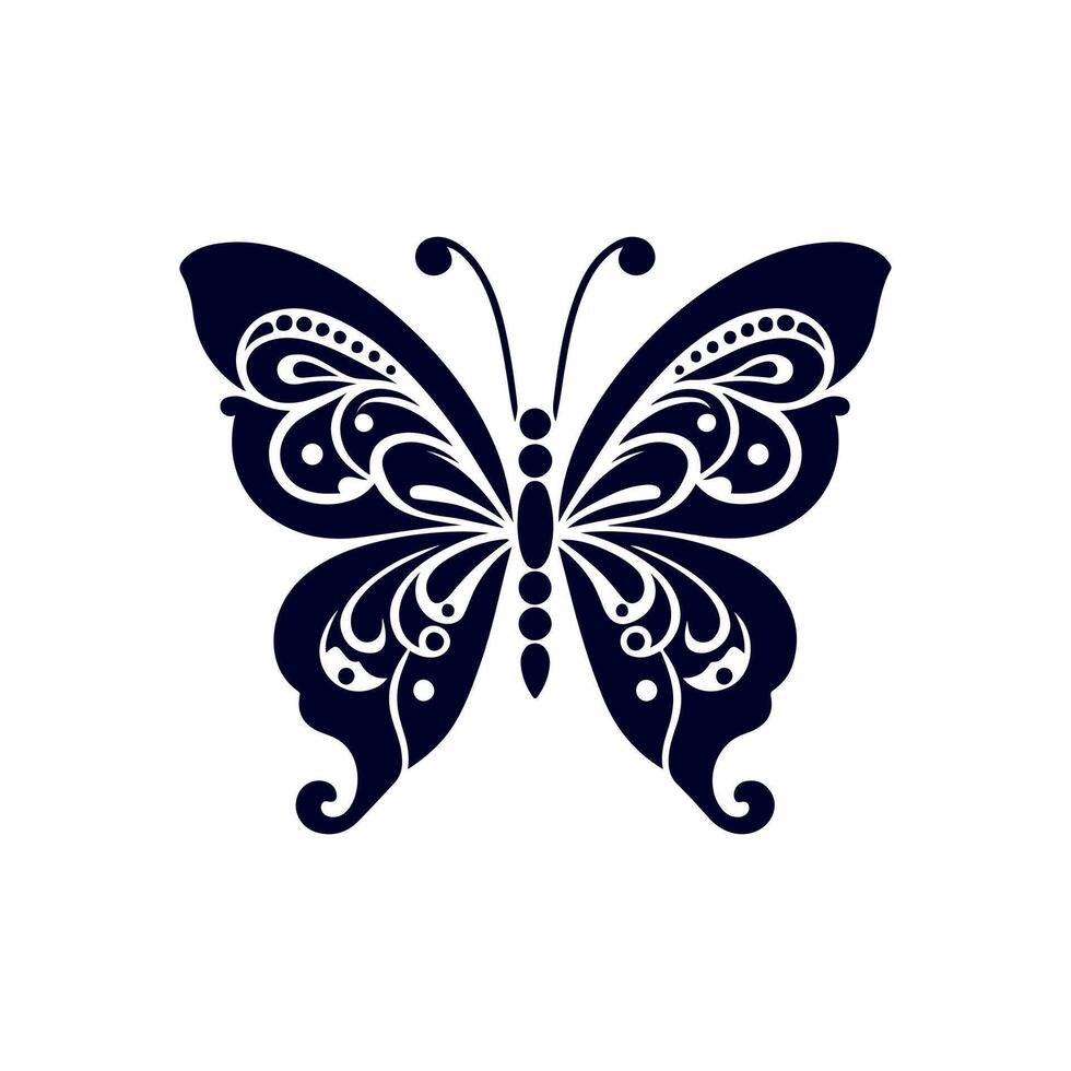 butterfly tattoo design illustration vector