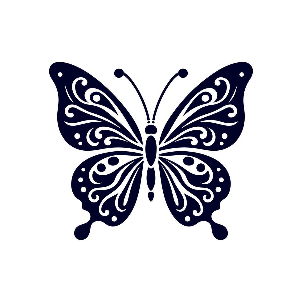 butterfly tattoo design illustration vector