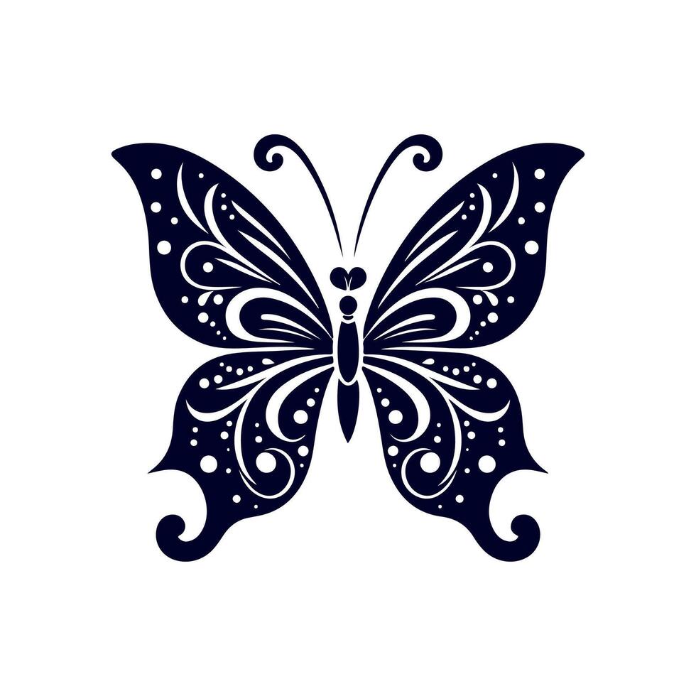 butterfly tattoo design illustration vector
