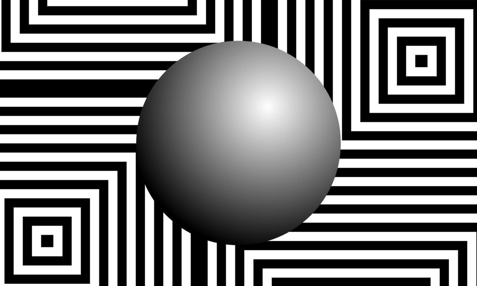 Monochrome Abstract Dynamic Pattern Background vector