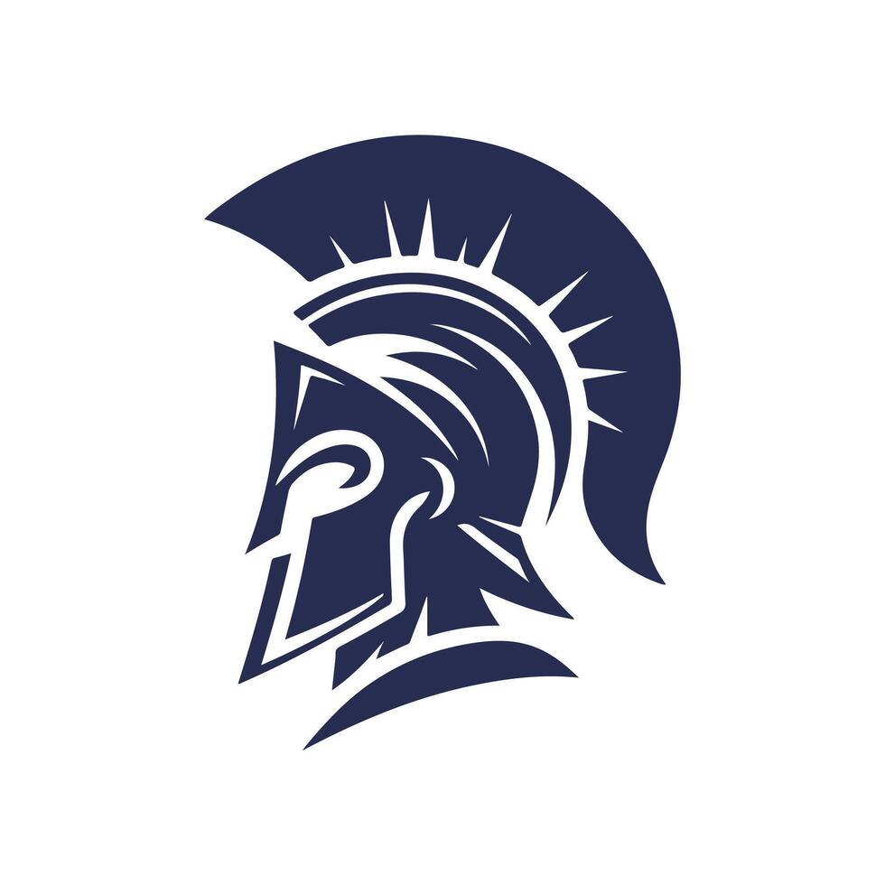 the spartan helmet logo vector