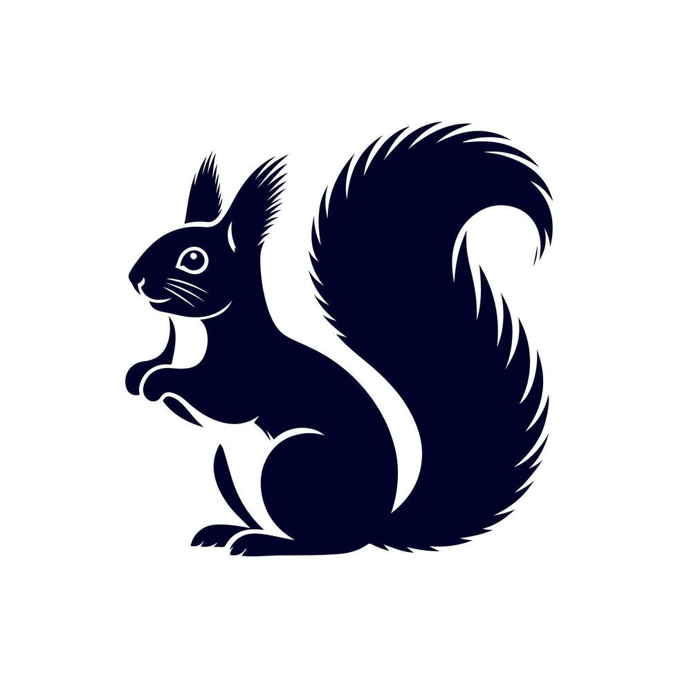squirrel silhouette icon design illustration template vector