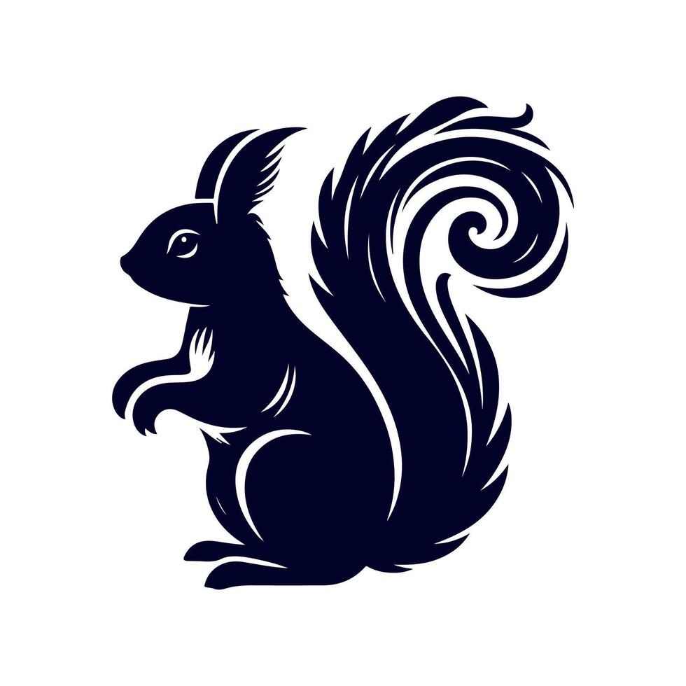 squirrel silhouette icon design illustration template vector