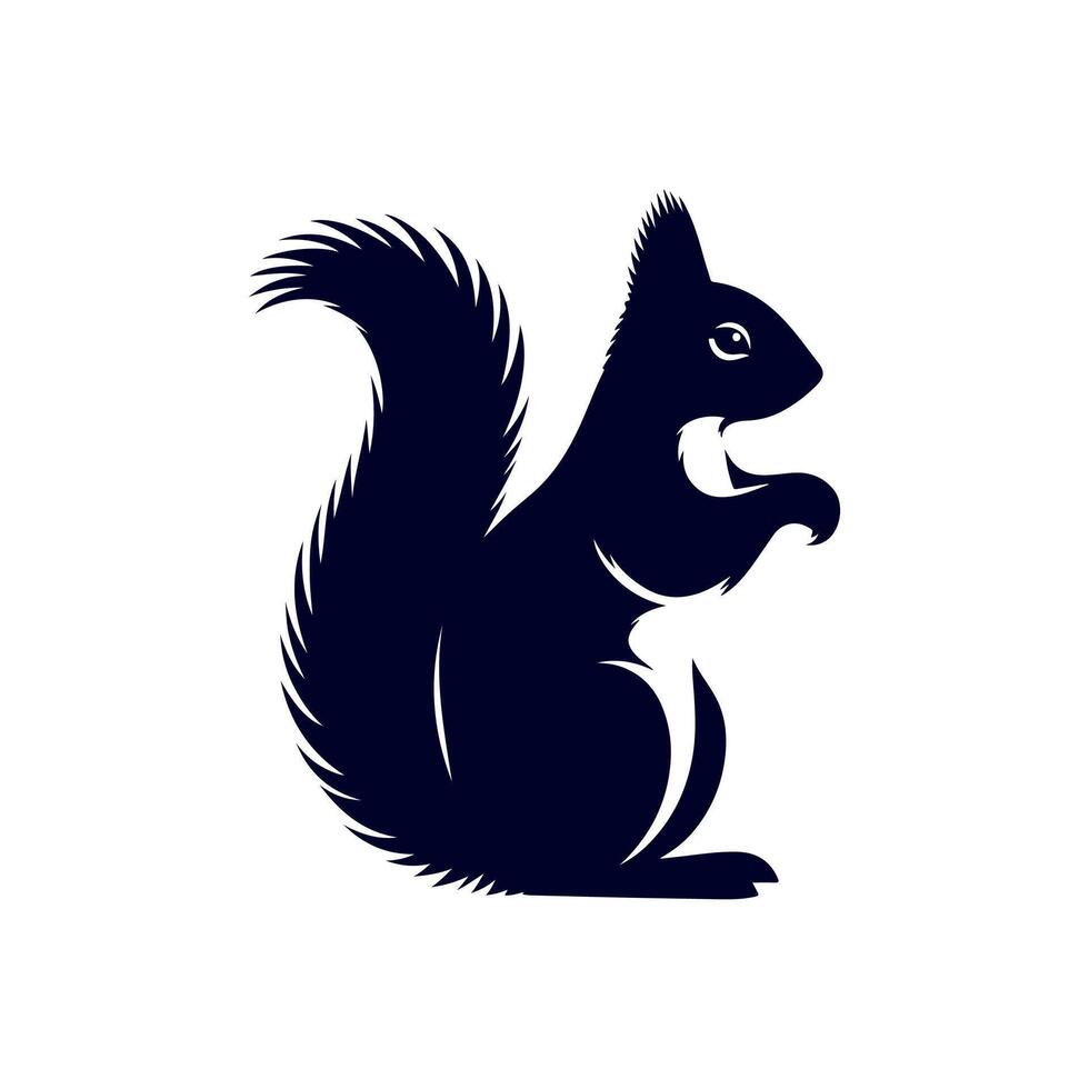 squirrel silhouette icon design illustration template vector