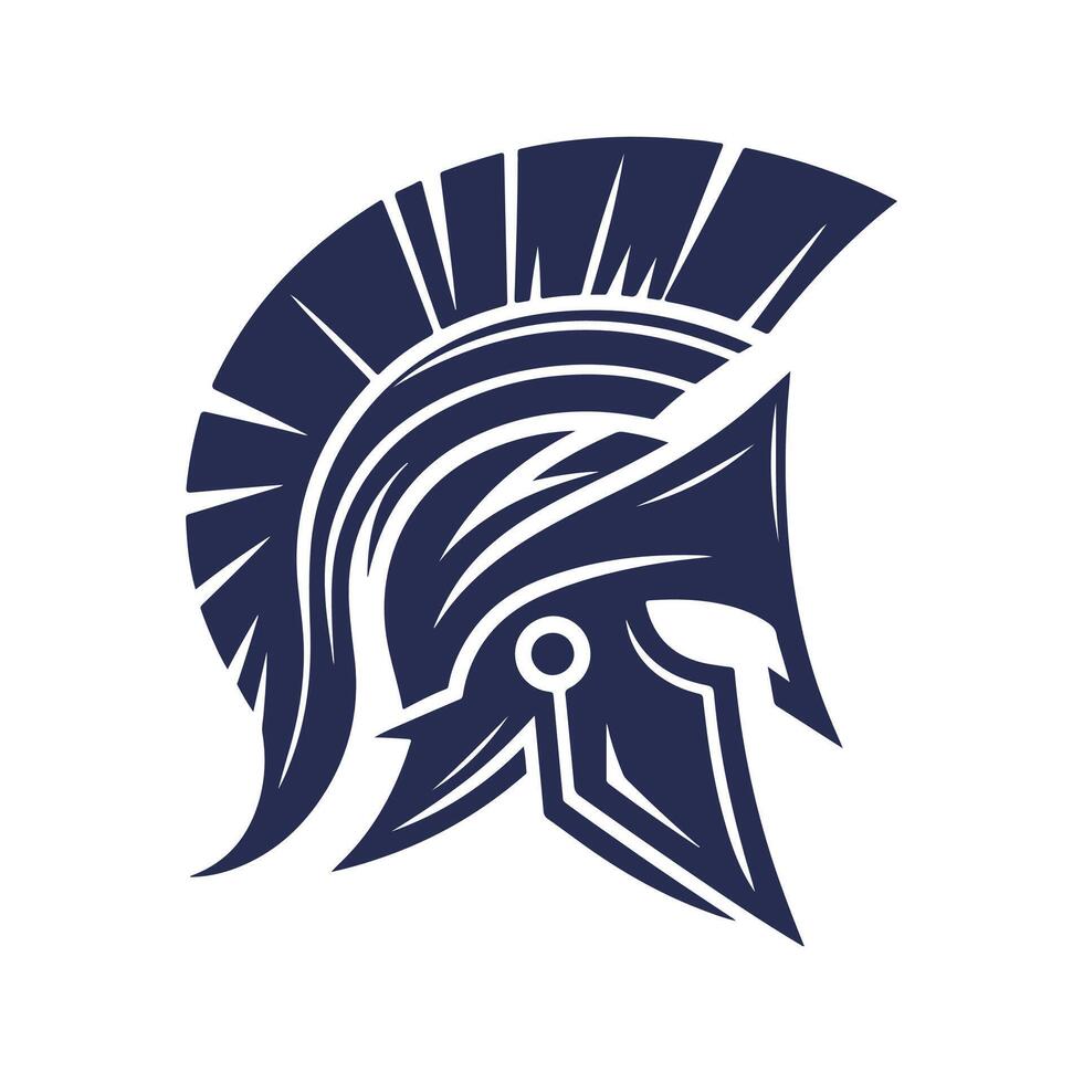 the spartan helmet logo vector