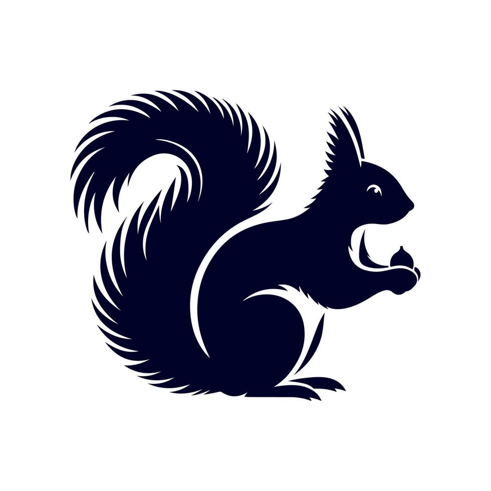squirrel silhouette icon design illustration template vector