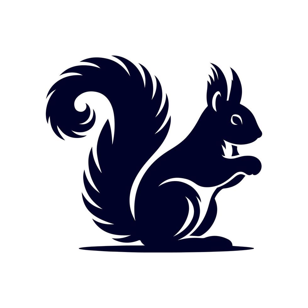 squirrel silhouette icon design illustration template vector