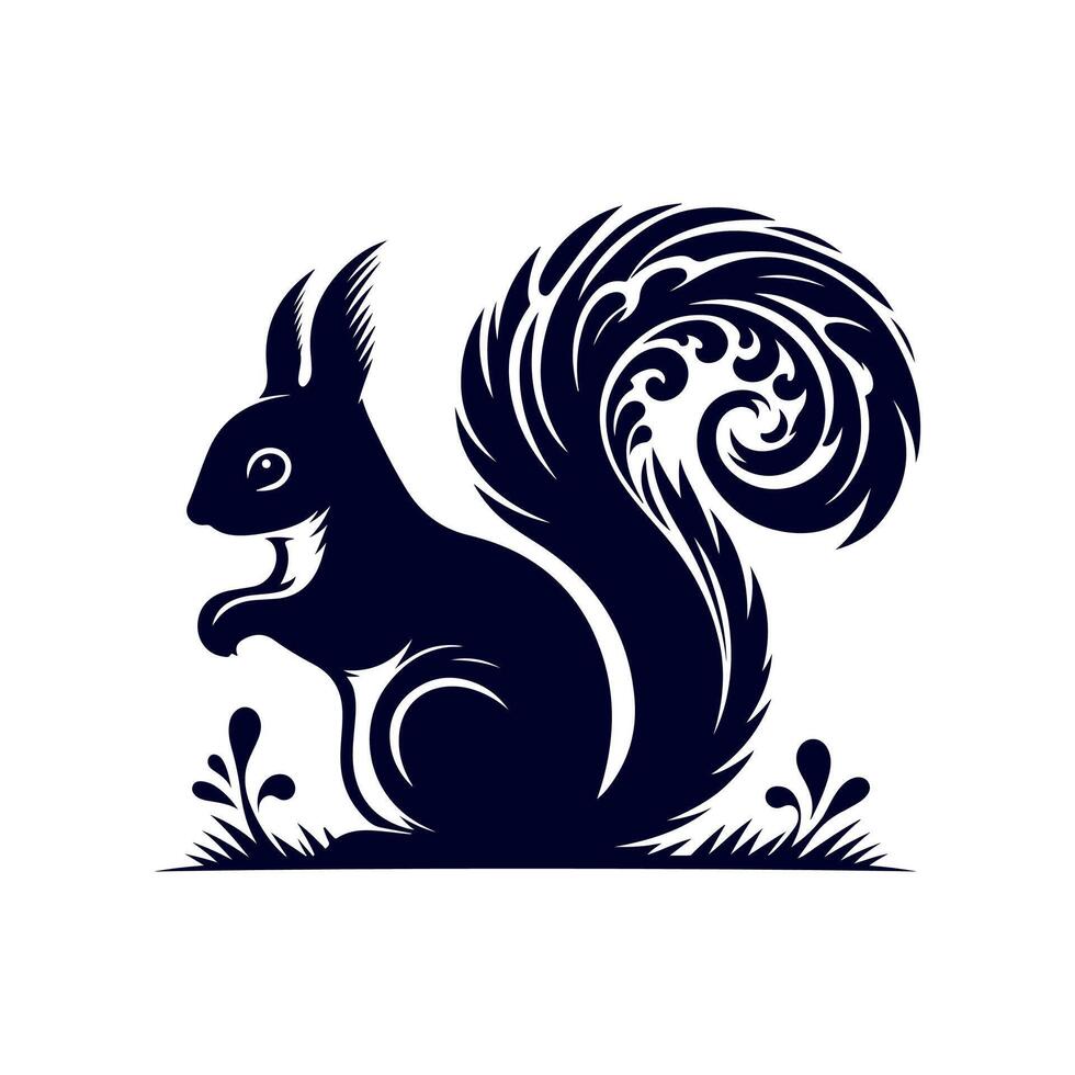squirrel silhouette icon design illustration template vector
