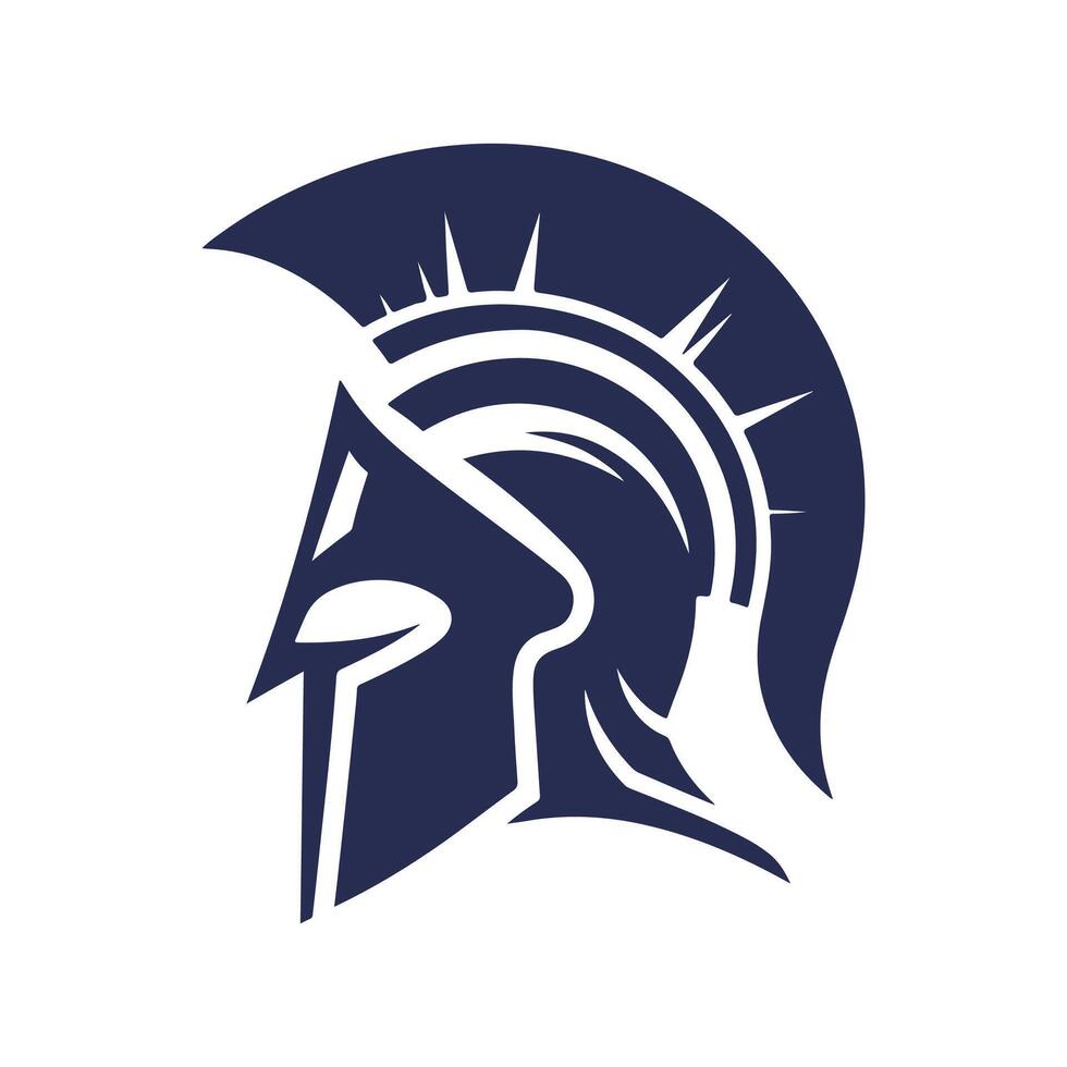 the spartan helmet logo vector