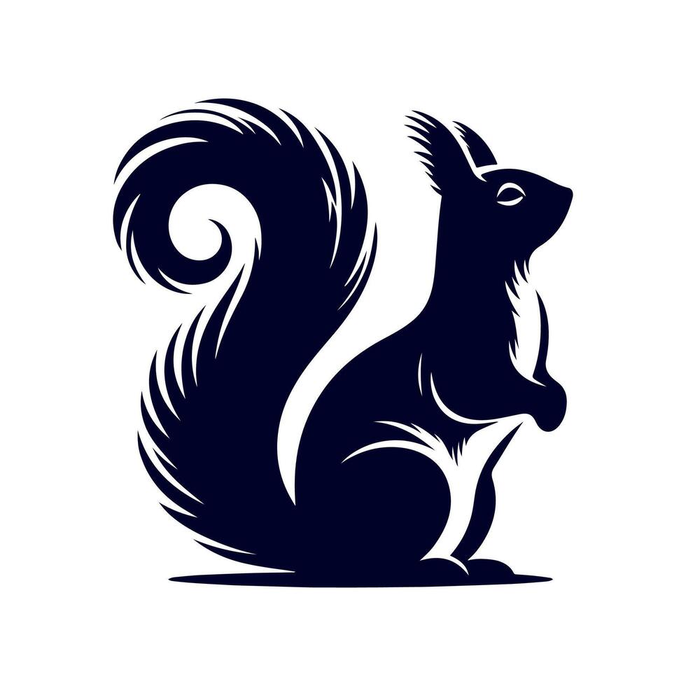 squirrel silhouette icon design illustration template vector