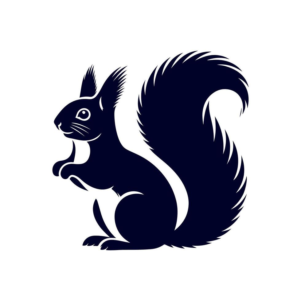 squirrel silhouette icon design illustration template vector