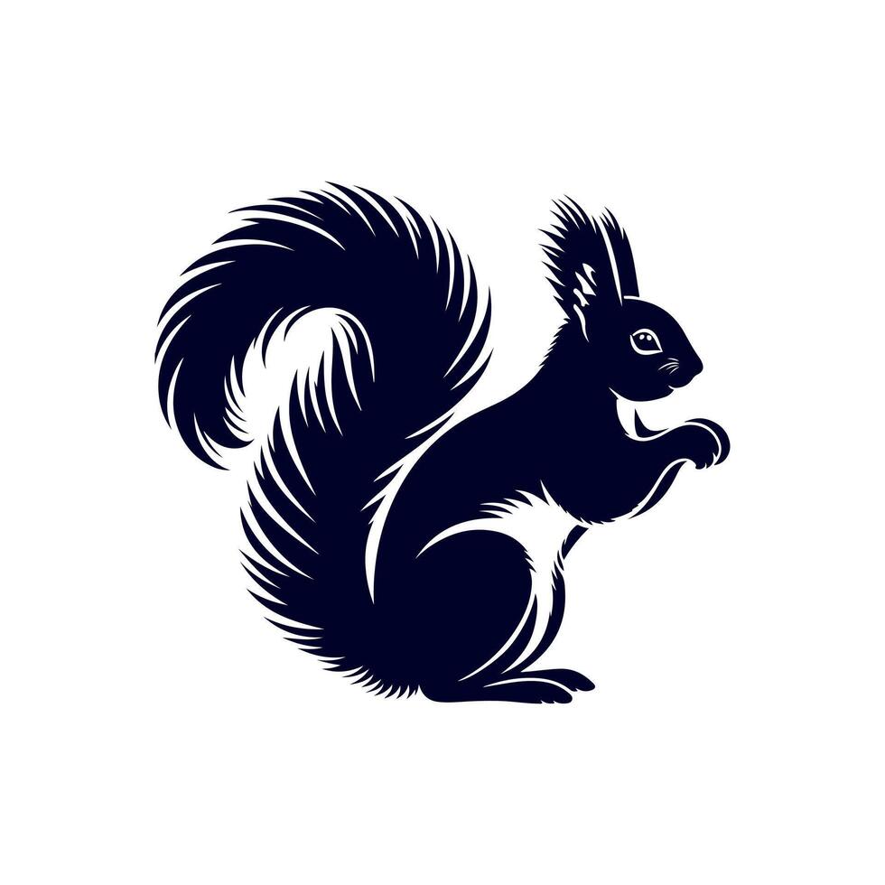 squirrel silhouette icon design illustration template vector