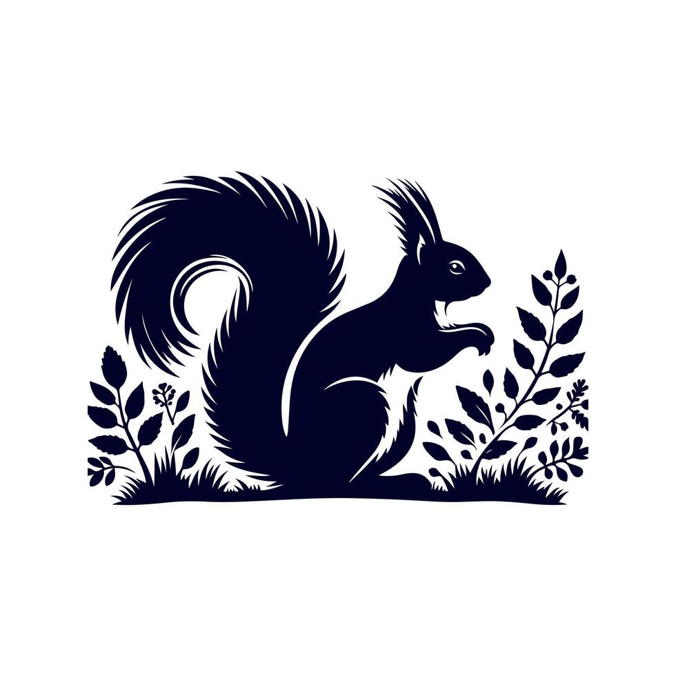 squirrel silhouette icon design illustration template vector