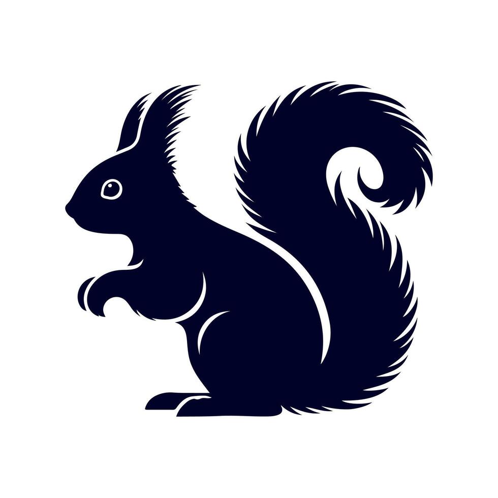 squirrel silhouette icon design illustration template vector