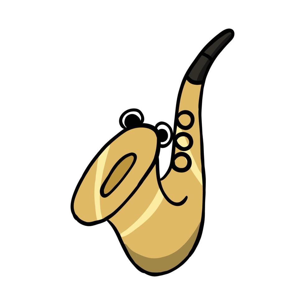 cute kawaii saxophone cartoon illustration 47401295 Vector