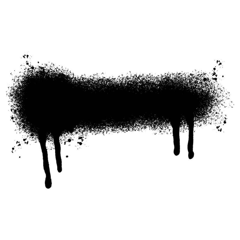 graffiti Spray painted lines Black ink splatters isolated on white background. vector