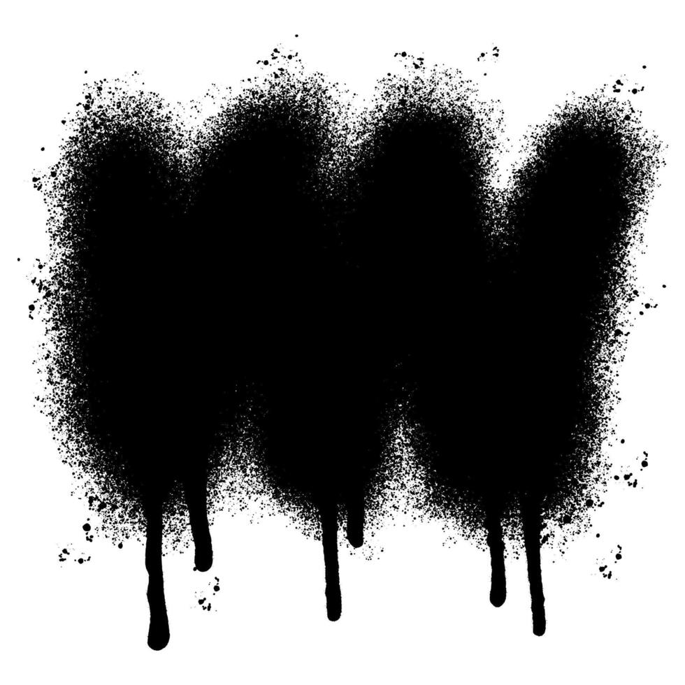 graffiti Spray painted lines Black ink splatters isolated on white background. vector