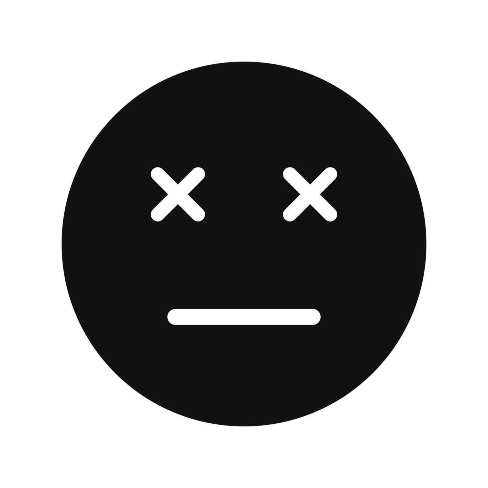 Corpse Unhappy Silhouette Icon Emoji Illustration vector