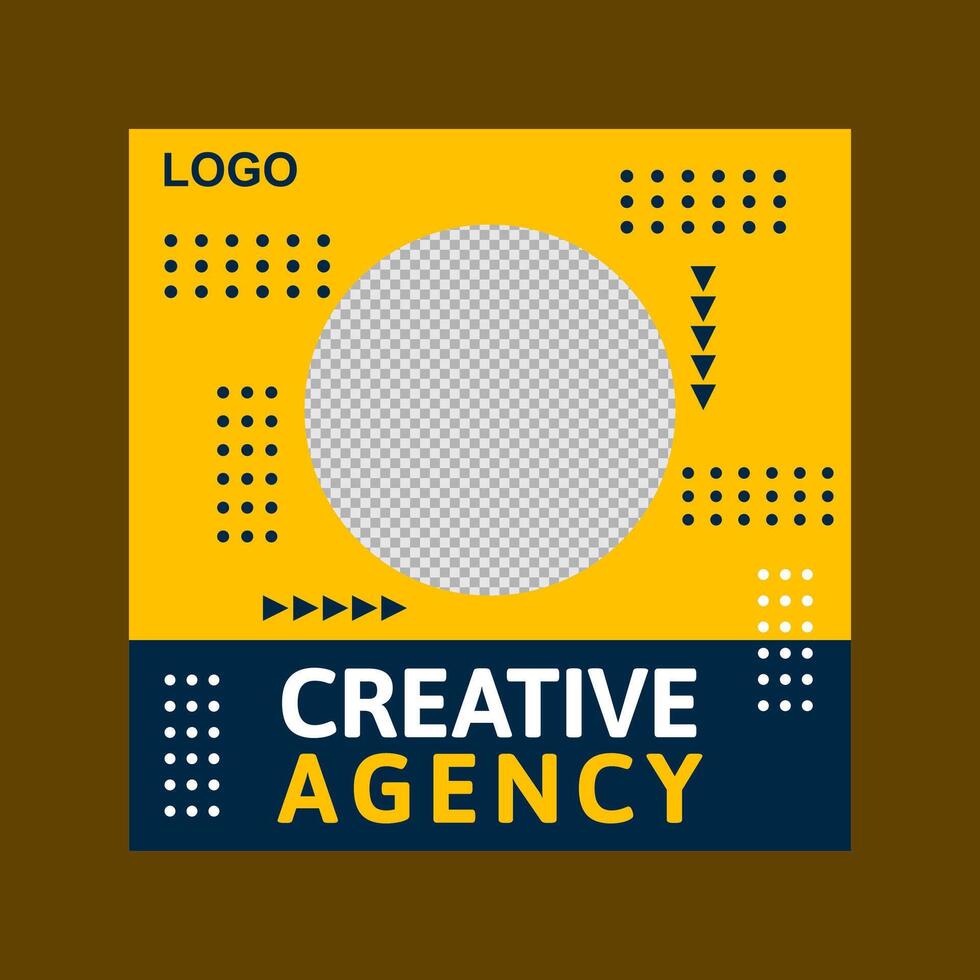 A yellow and blue social media post with the words Big Sale. vector
