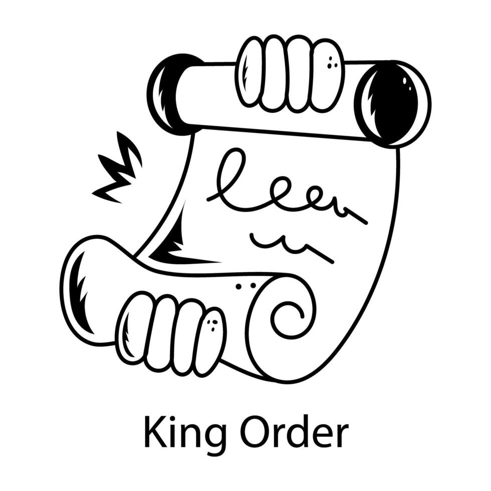 An icon of king order in drawing style vector