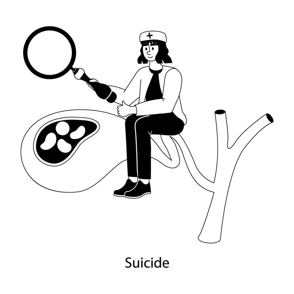 A flat character illustration of nephrologist vector