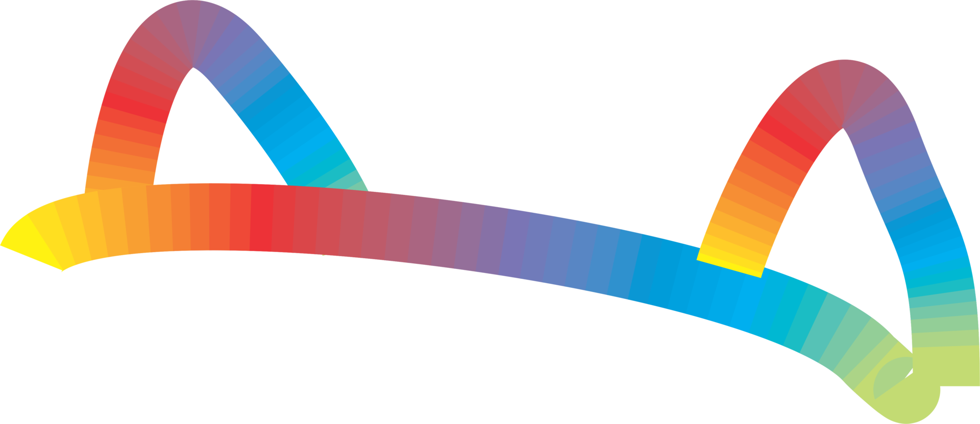 Rainbow ear cat png