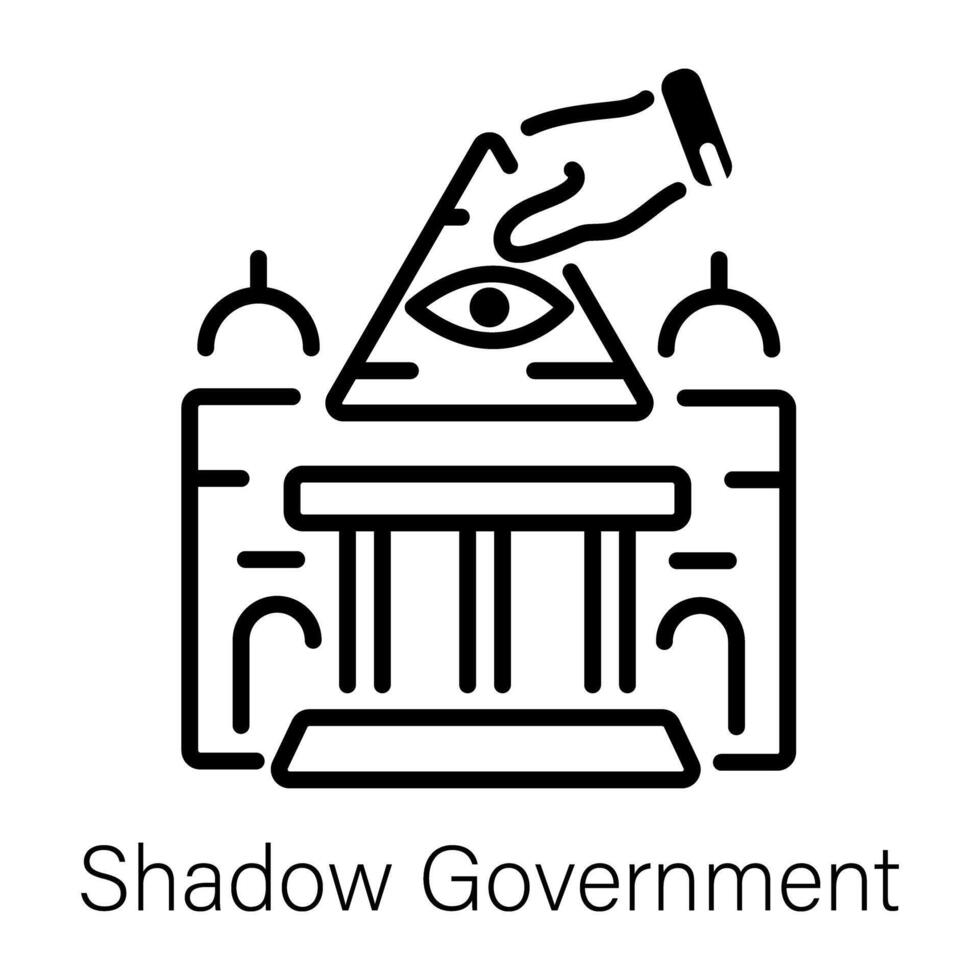 A line style icon of shadow government vector