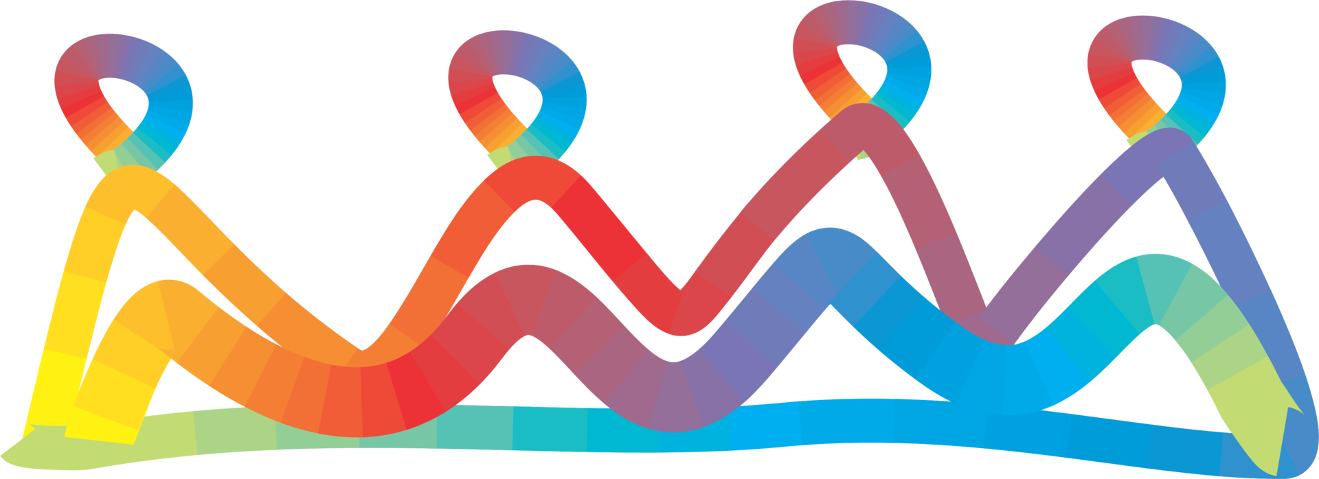 Rainbow crown icon png