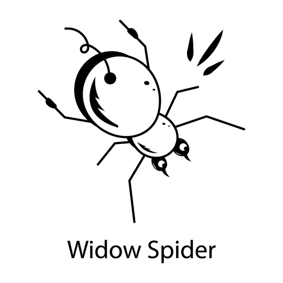 A widow spider glyph style icon vector