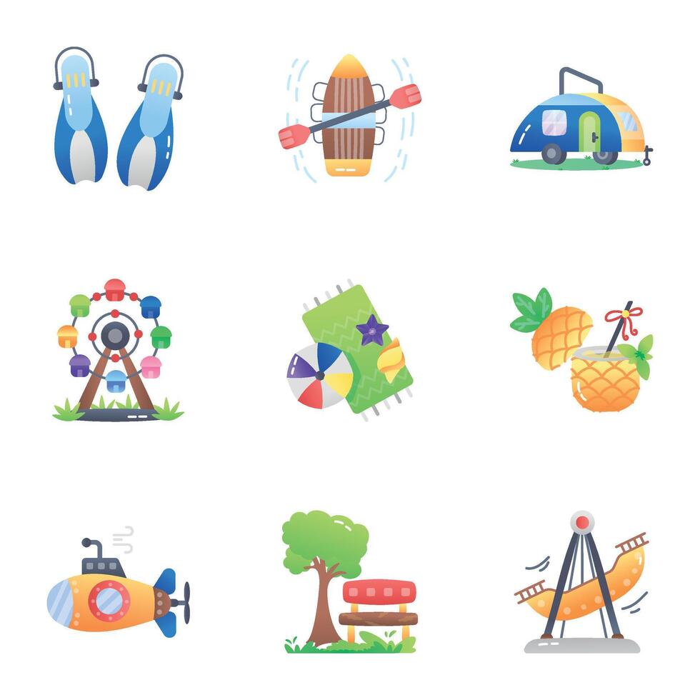 A flat style illustration of team solution vector