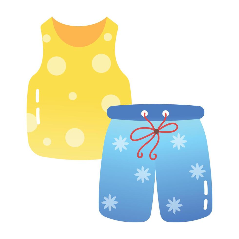 Summer clothing icon designed in flat style vector
