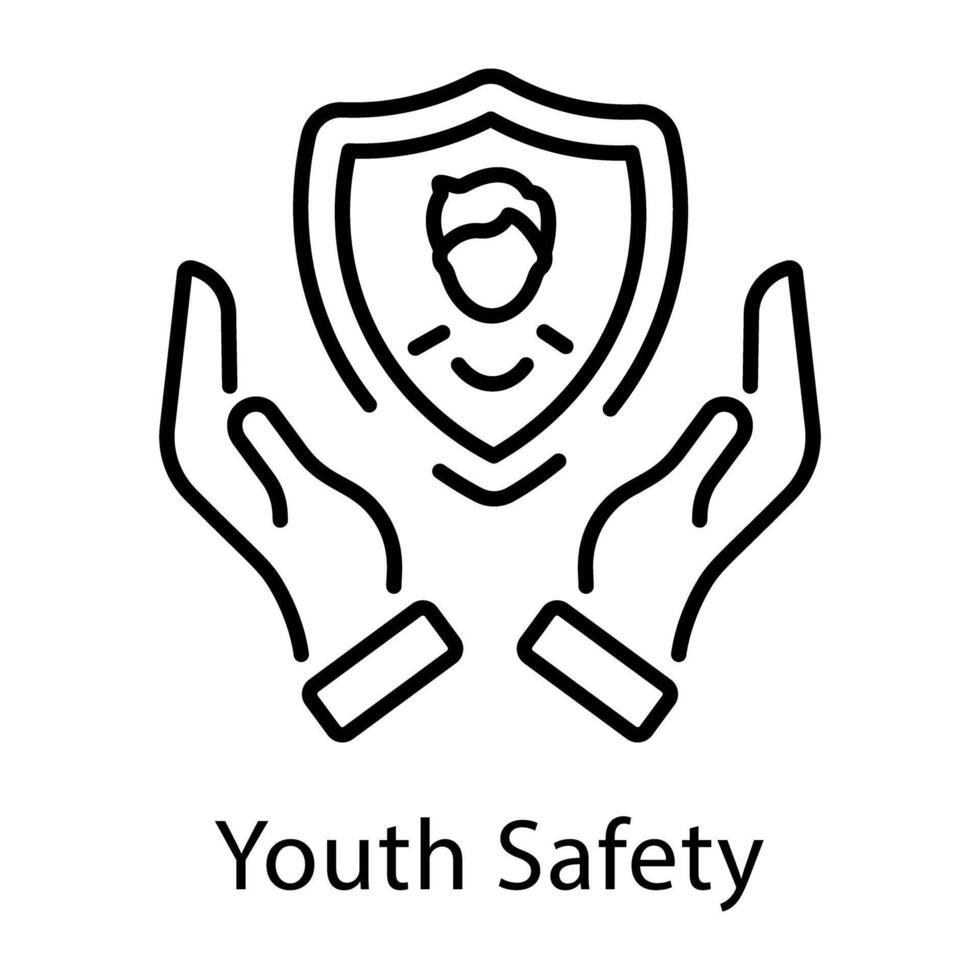 A rock gesture outline style icon vector