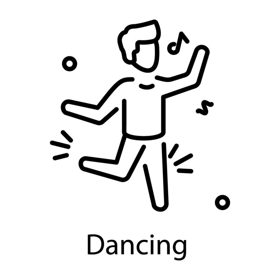 A rock gesture outline style icon vector