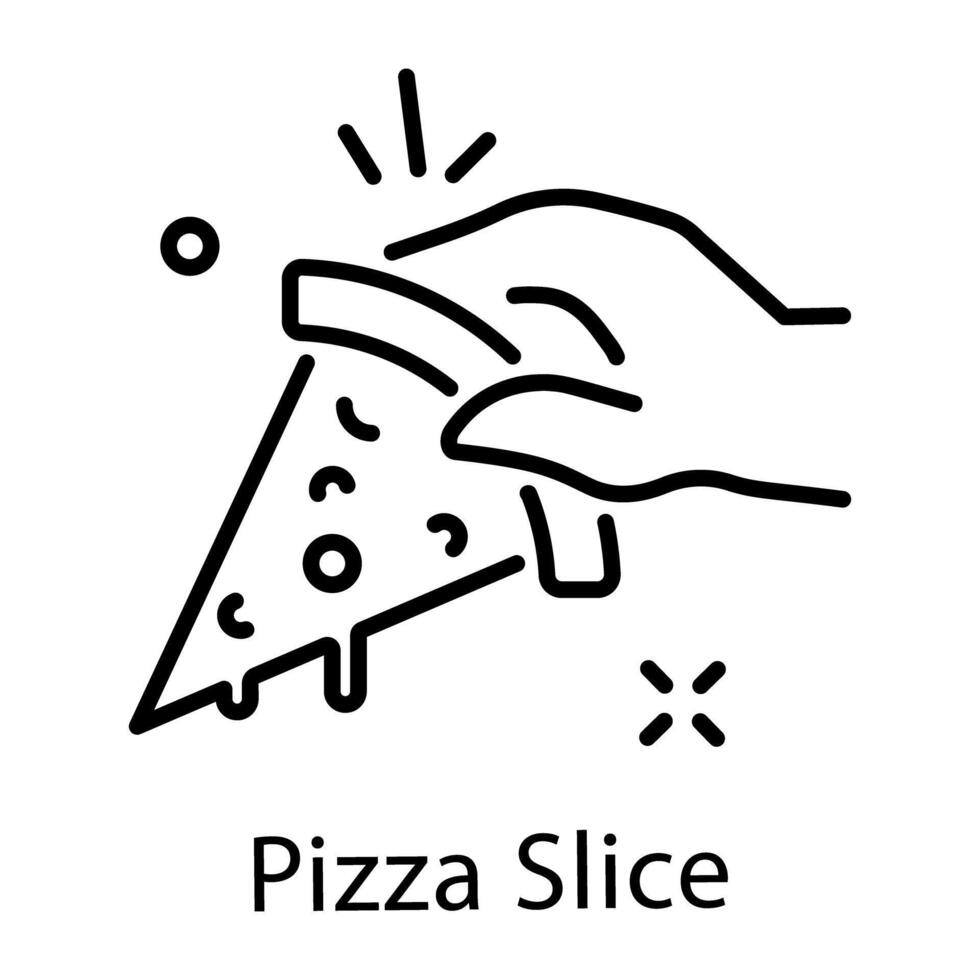 A rock gesture outline style icon vector