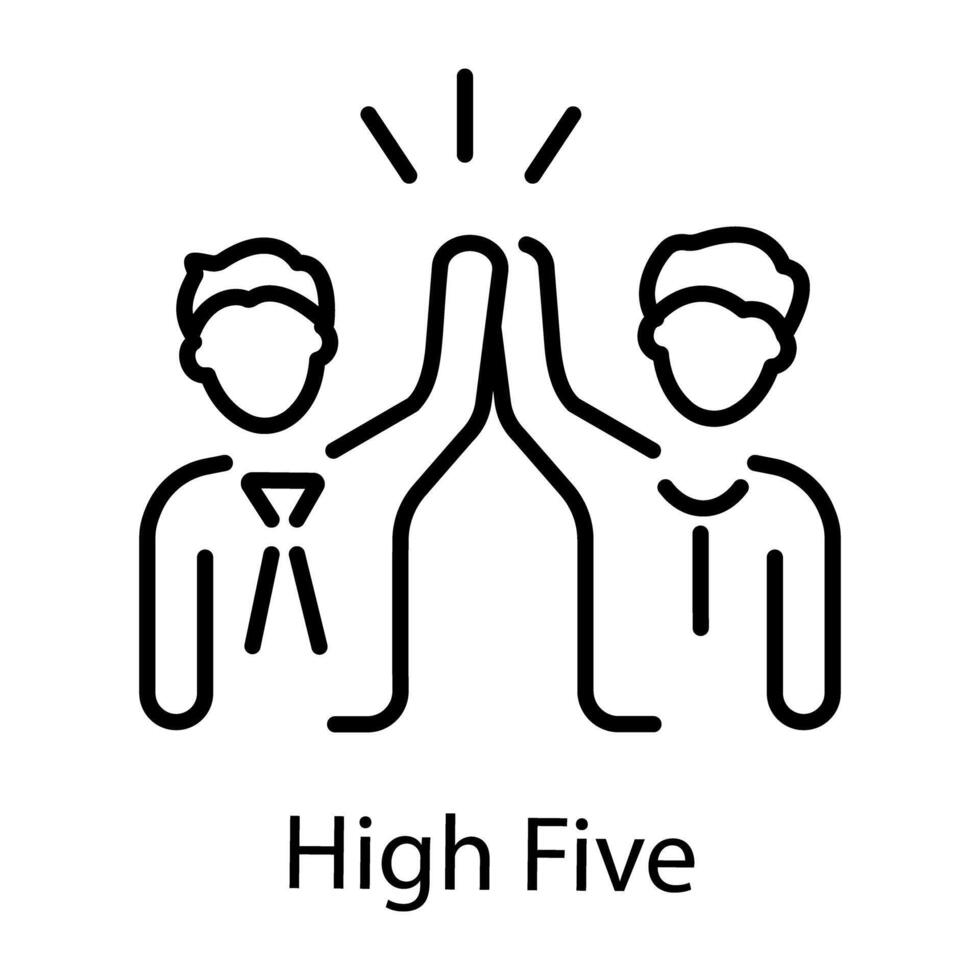 A rock gesture outline style icon vector