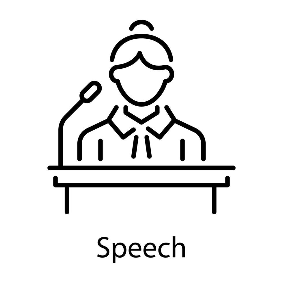 A rock gesture outline style icon vector