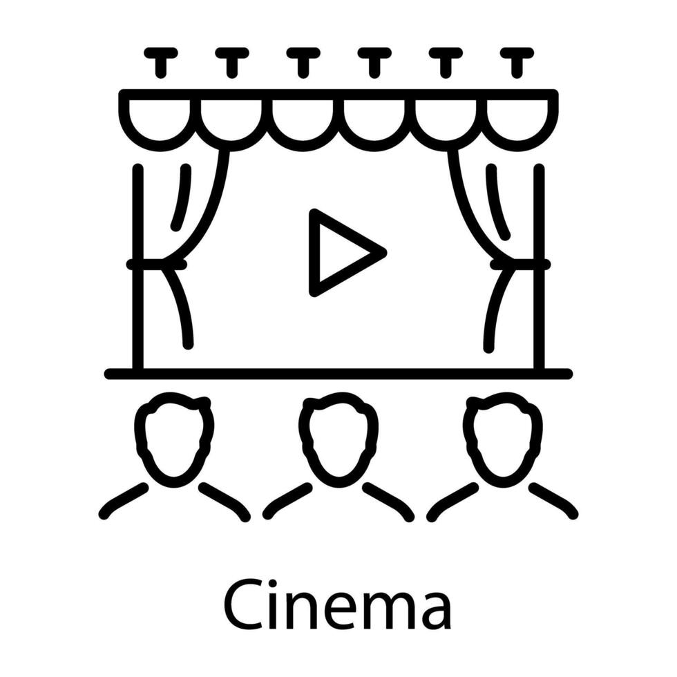A rock gesture outline style icon vector