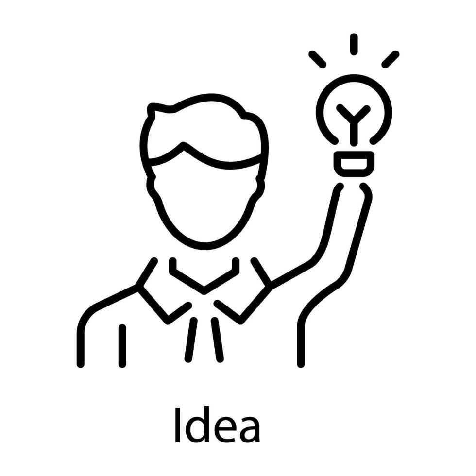 A rock gesture outline style icon vector